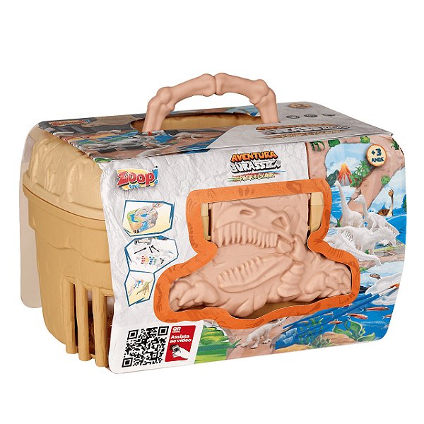 MALETA AVENTURA JURÁSSICA PARA PINTAR E ESCAVAR - ZOOP TOYS