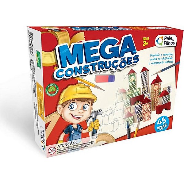 BLOCO MEGA CONSTRUÇÕES 45 PÇS - PAIS E FILHOS
