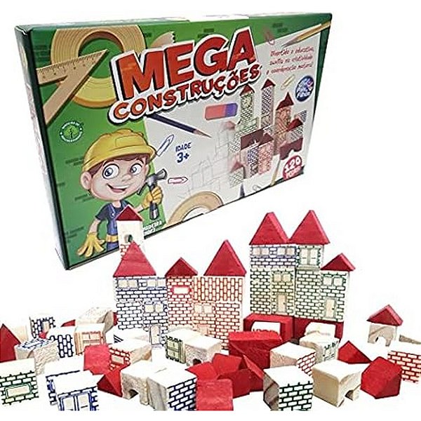 BLOCO MEGA CONSTRUÇÕES 120 PCS - PAIS E FILHOS