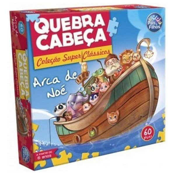 QUEBRA-CABEÇA 60 PÇS - ARCA DE NOÉ - PAIS E FILHOS