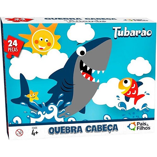 QUEBRA-CABEÇA TUBARÃO 24PÇS - PAIS E FILHOS