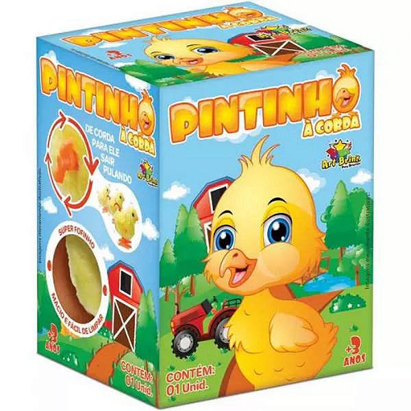 BRINQUEDO PARA BEBE ANIMAL PINTINHO A CORDA - ART BRINK