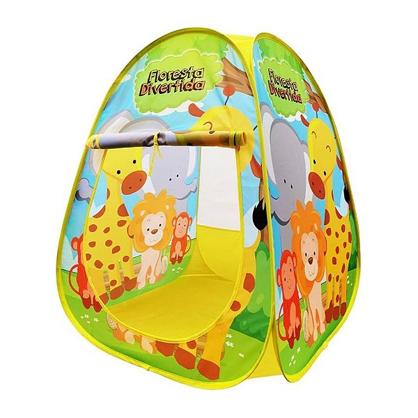 TOCA BARRACA INFANTIL FLORESTA DIVERTIDA DOBRAVEL - DM TOYS