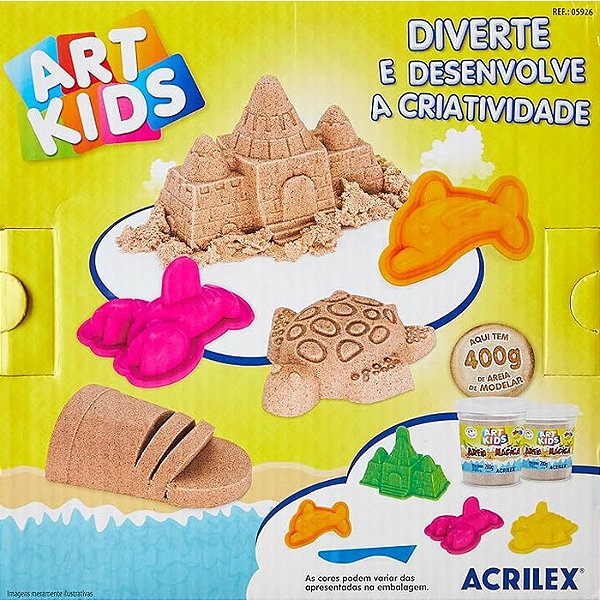 MASSA AREIA BRINCANDO NA PRAIA 400G - ACRILEX