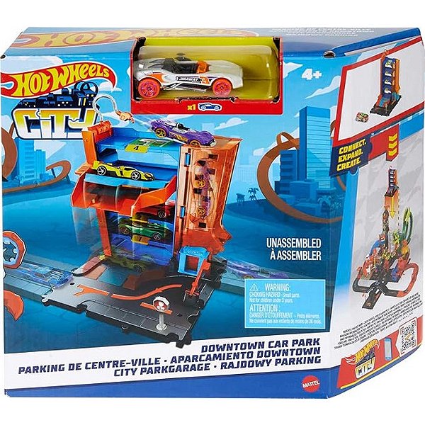 HOT WHEELS PISTA CITY DOWNTOWN GARAGEM - MATTEL