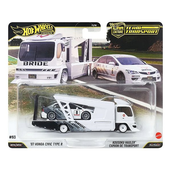 HOT WHEELS CARROS TRANSPORTE DE CARROS 1:64 HONDA CIVIC E KOUSOKU HAULER - MATTEL