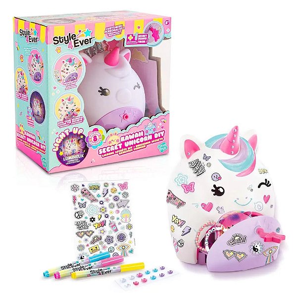 DECORE SUA LUMINARIA UNICORNIO COM GAVETA SECRET - FUN