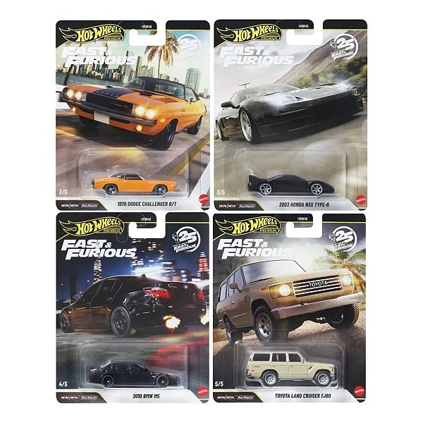 HOT WHEELS CARROS VELOZES E FURIOSOS 1:64 SORTIMENTO - MATTEL