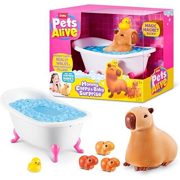PETS ALIVE MAMAE CAPIVARA E FILHOTES SURPRESA - ZURU