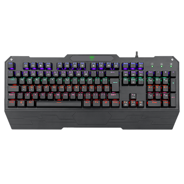 Teclado Mecânico Gamer T-Dagger Battleship Preto Iluminação Rainbow(Recondicionado)