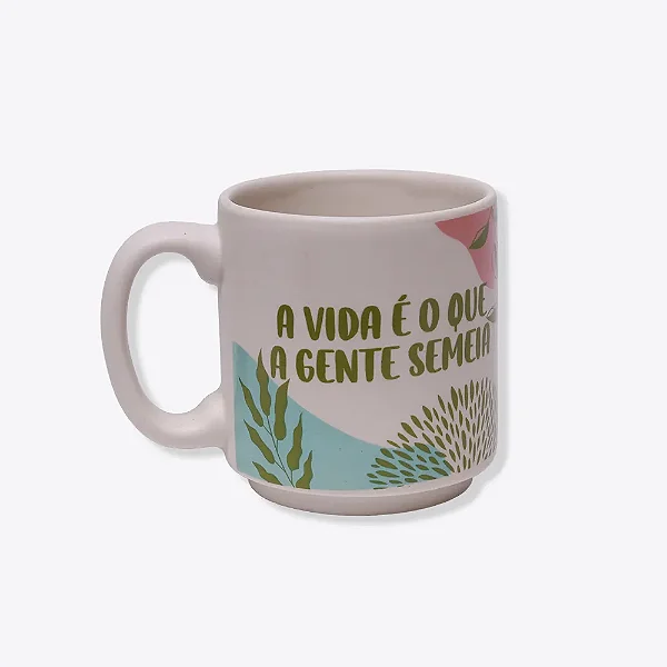 Caneca Mini Tina Jardinagem - Semeie Amor