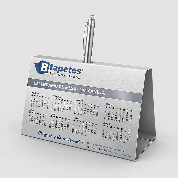 Calendário de Mesa Porta-Caneta