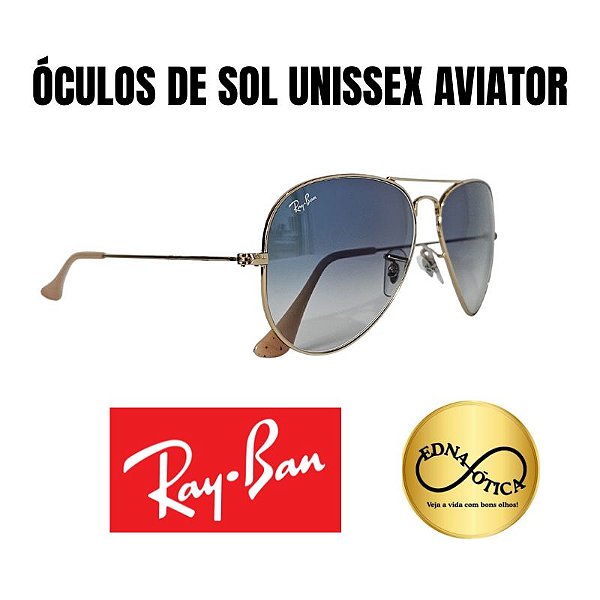 Óculos de sol unissex RayBan Aviator Large Metal em Peruíbe