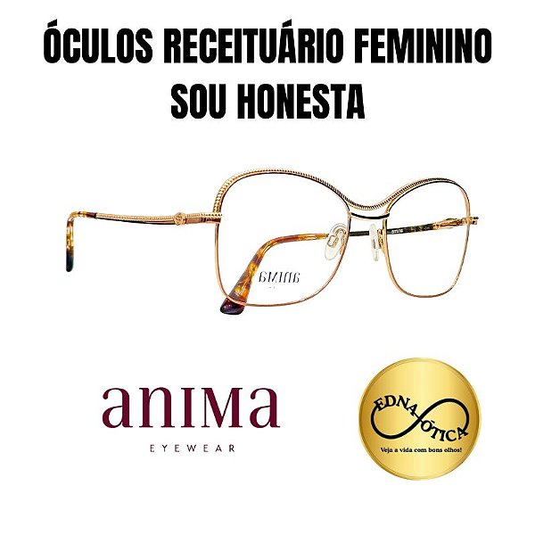 Óculos de grau feminino Anima em metal