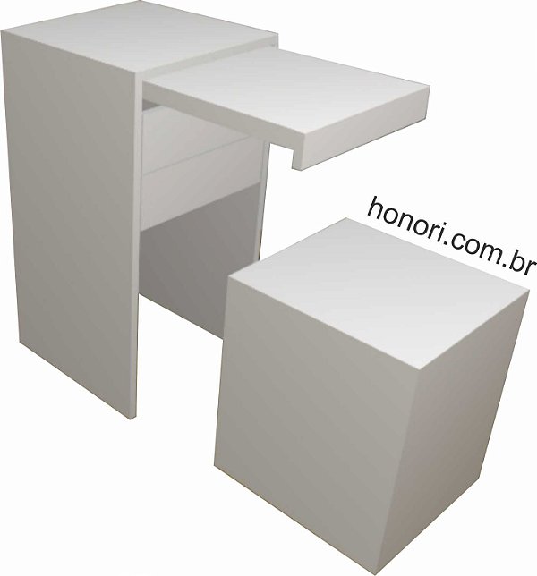 Criado Home Office - Gaveteiro que vira mesa