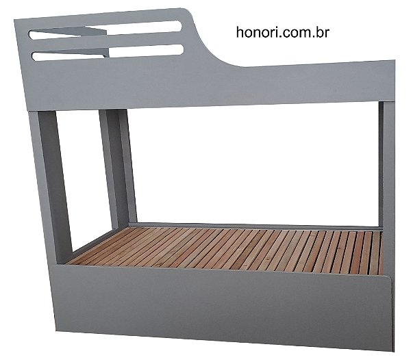 Treliche que vira cama de casal - Basic Everest - Cinza sagrado