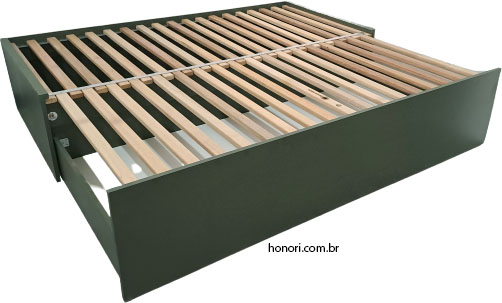 Cama planejada - 3 em 1 DayBed - Cor: Verde floresta Duratex