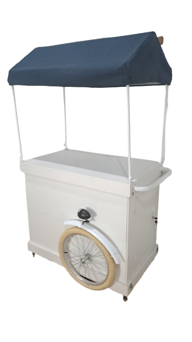 Carrinho para eventos desmontável com toldo