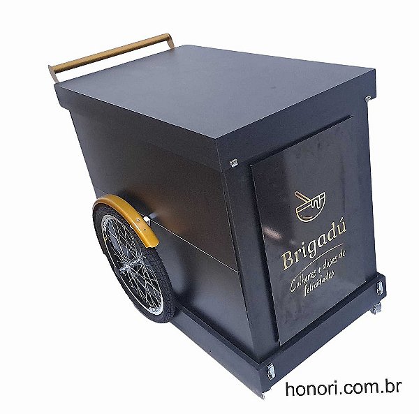 Carrinho para decoração de feiras e eventos desmontável - carrinho preto