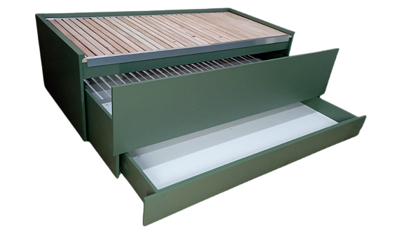 Cama tres em um - COM GAVETA - VERSA TITANIC - Cor: VERDE FLORESTA