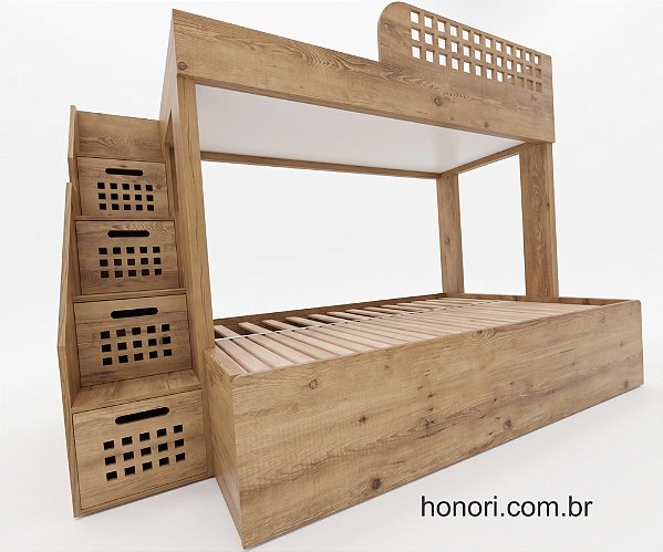 Treliche Alpinist Container - cama 3 em 1 viúva extensivel