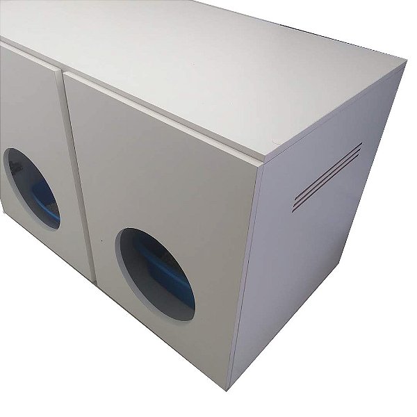 LINHA PREMIUM - Banheiro Duplo para Gatos - banheiro para gatos fechado mdf