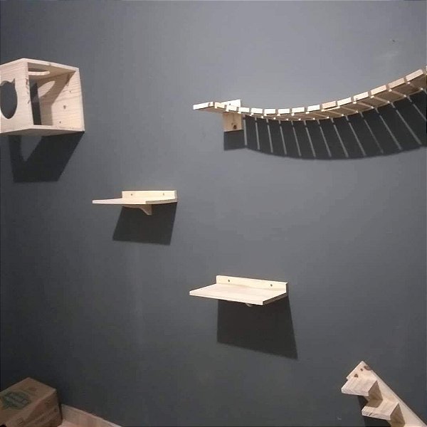 Gatil Basico - 5 peças - playground para Gatos - brinquedo de gato