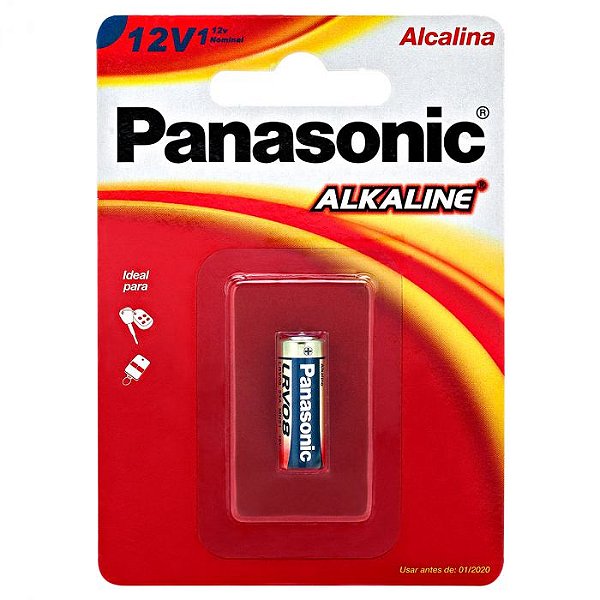 Pilha Alcalina 12V A23 para controle de alarme Panasonic Bateria