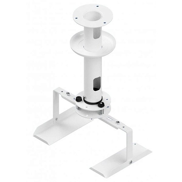 Suporte Projetor Teto Com Bandeja  Ajustável Avatron Sbae 120 Branco Braço 20cm