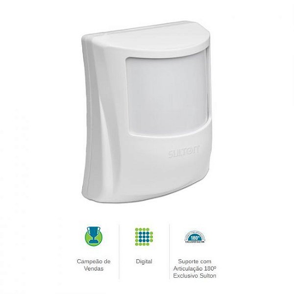 Sensor Passivo Presença Sulton Com Fio Infravermelho SPW 300 Pet 20kg