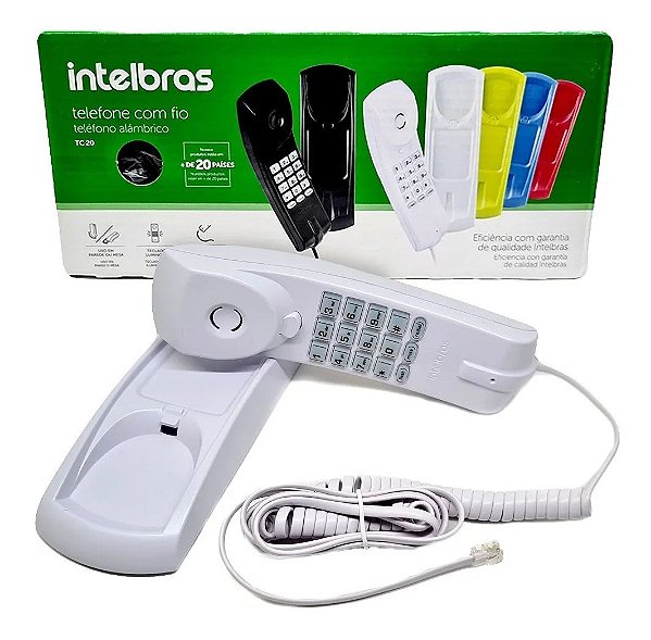 Telefone Com Fio Gôndola Parede ou Mesa TC 20 Intelbras