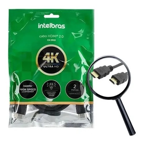 Cabo HDMI 2 Metros 1.4 4K 3D Intelbras CH1420