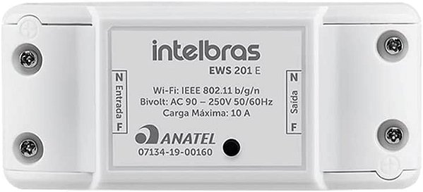 Interruptor Controlador de Cargas Izy Smart Wi-Fi EWS 201 E  Intelbras Bivolt 10A Compatível Alexia