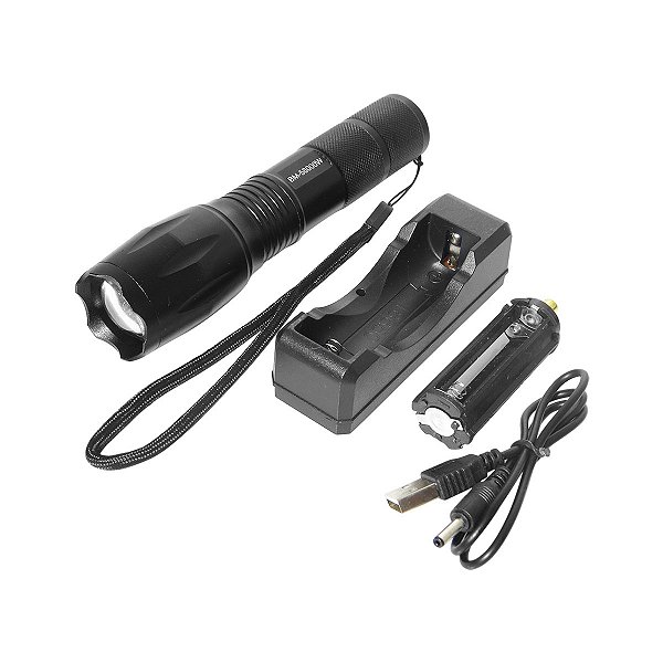 Lanterna Tatica Recarregável C/ Zoom B-MAX LT 8501
