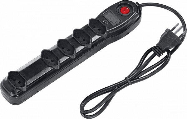 Filtro De Linha Vinik 5 Tomadas Com Fusivel E Chave Liga Desliga Cabo Pp 3x0,75 0.75m