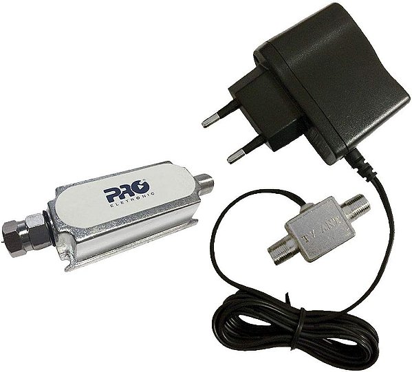 Booster Amplificador De Antena Proeletronic Uhf 40Db Bivolt Pqbt 4000 Para Sinal de Antena Digital UHF