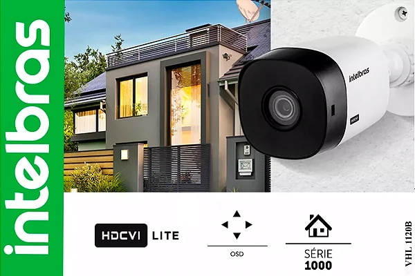 Câmera Intelbras  Bullet Vhl 1120B Hdcvi Lente 3,6mm IR 20 metros Sensor 1/2.7  Camera Hdcvi 1 Megapixel