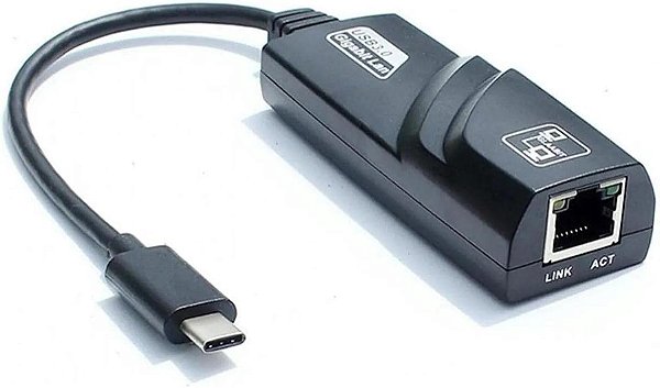 Adaptador conversor USB C Para RJ45 Lan 10/100/1000 Lotus LT 1172 Gigabit Ethernet 1000mpbs TIPO-C