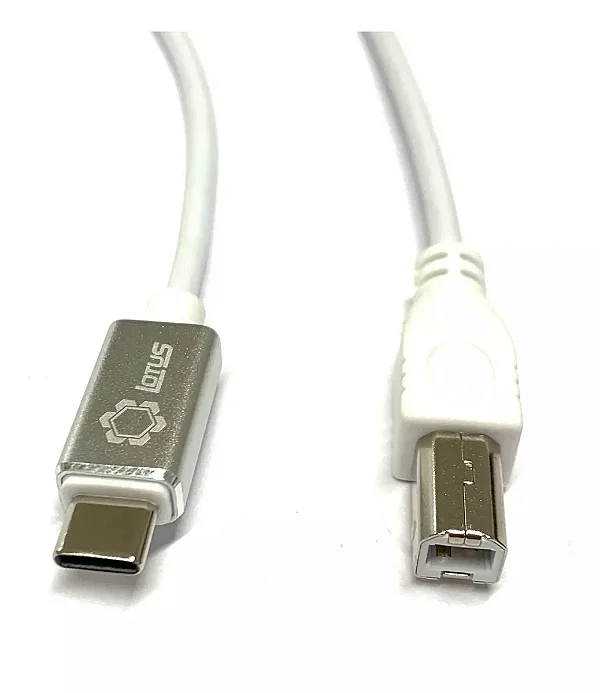 Cabo Impresora USB Tipo C Para USB B 3.0 1 Metro Preto  LOTUS LT D 28