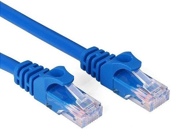 Cabo De Rede Patch Cord CAT6 3,00 Metros Azul