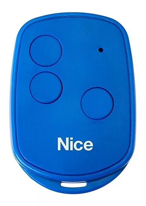 Controle Remoto Nice Linear 433,92mhz Tx 3tb Azul 3 Teclas Controle de Acesso Condomínio
