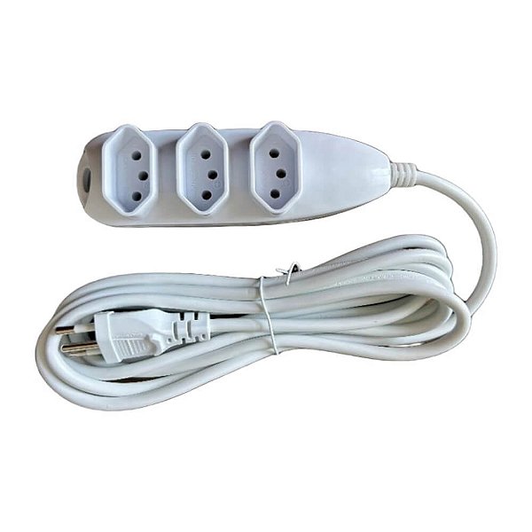 Extensão Eletrica 3X075 10A 3 Tomadas 3 Metros Tripolar Intelbras Ext 3003