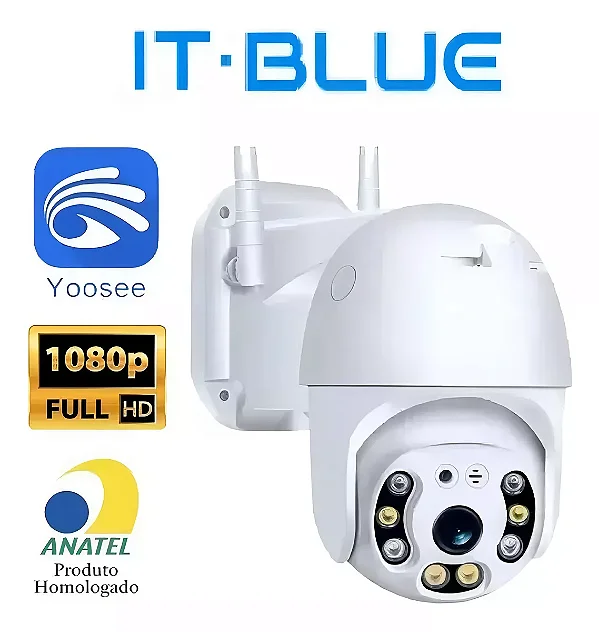Câmera IP Mini Speed Externa WIFI 1080MP IT BLUE  Sc 13 Wifi Visão Noturna