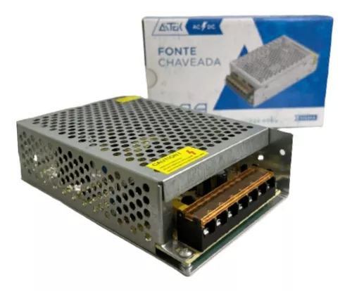 Fonte 24V 5A 120w Chaveada Metalica 110/220 AC 50/60Hz