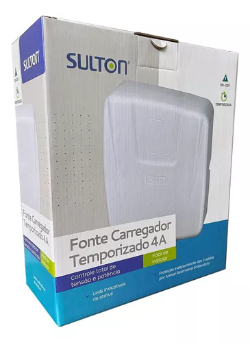 Fonte Carregador Sulton Temporizada Para Fechadura Eletroimã 4A 110/220V