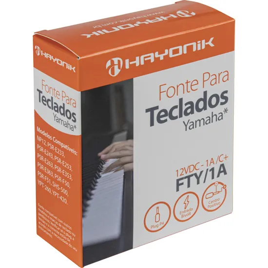 Fonte Teclado Yamaha 12V 1A Hayonik FTY/1A Plug P4 Positivo central
