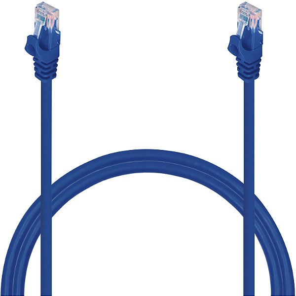 Cabo De Rede  Patch Cord CAT6 2,00 Metros Azul