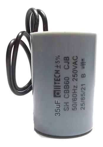 Capacitor Eletrolítico 35UF 250V 50/60Hz Para Portão Eletrônico