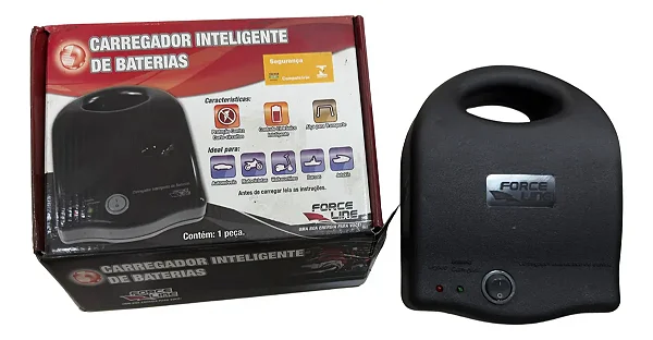 Carregador de Bateria Inteligente 12v 3,5A 45w Baterias de 10A até 70A Force Line 248