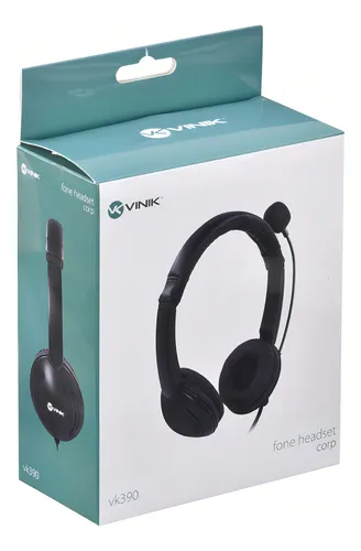 Fone De Ouvido Headset USB Com Microfone Vinik VK390